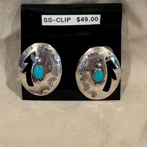 Turquoise and Sterling Silver Earrings